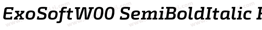 ExoSoftW00 SemiBoldItalic Regular字体转换